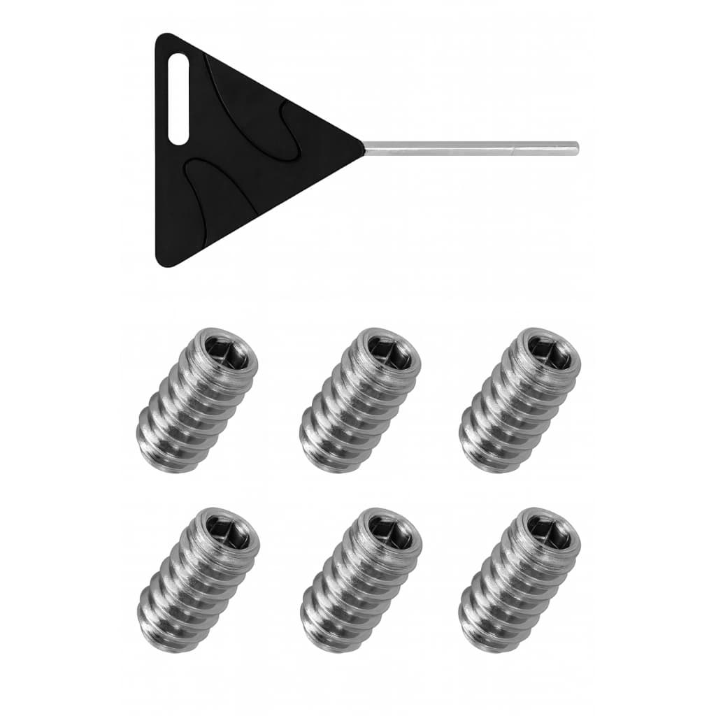 6 Parafusos surf Inox + Chave P/ Quilha De Encaixe Prancha Surf