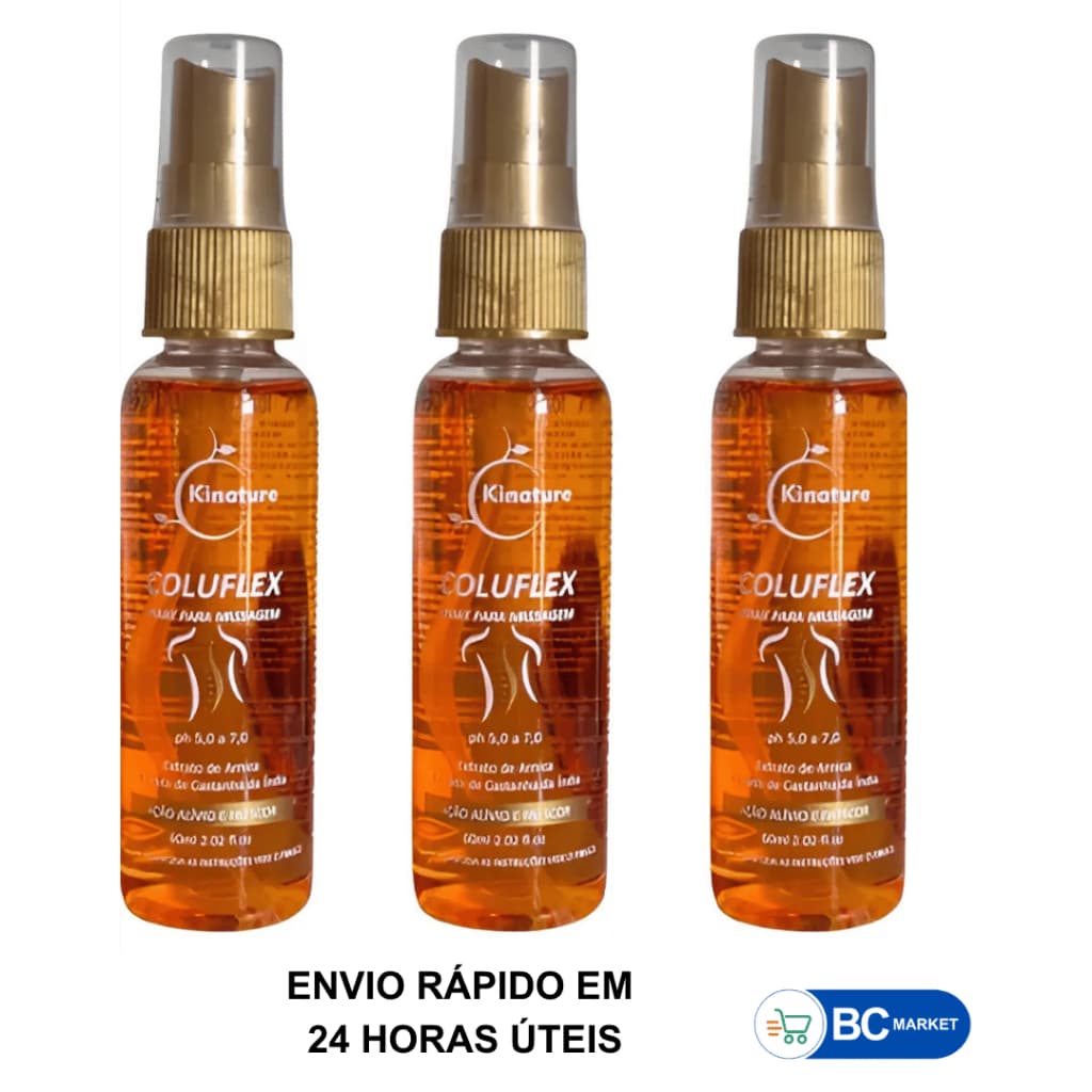 kit 3 Spray para Massagem COLUFLEX - Ação Refrescante - 60ml