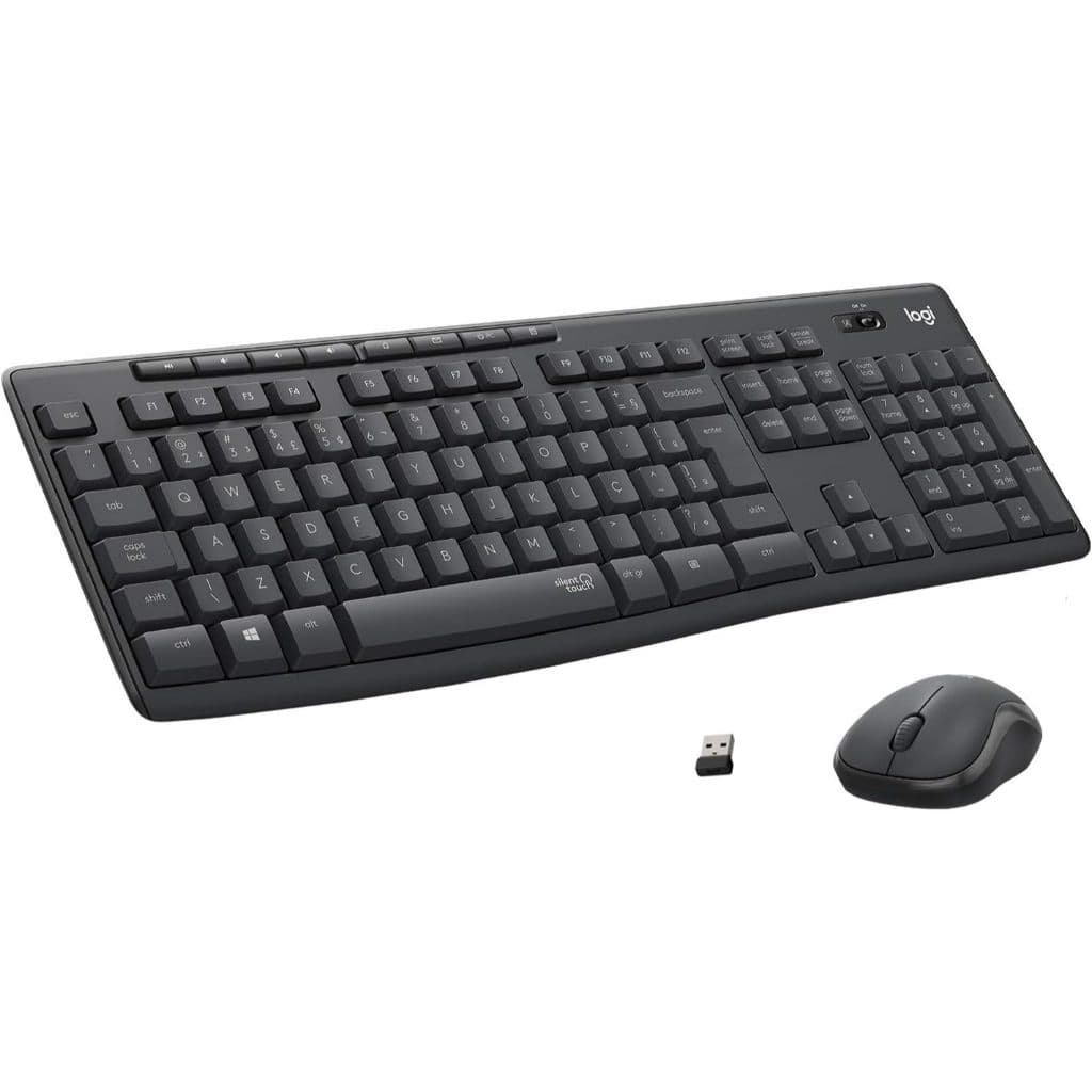 Combo Teclado e Mouse sem fio Logitech MK295 com Digitação e Clique Silencioso Pilhas Inclusas
