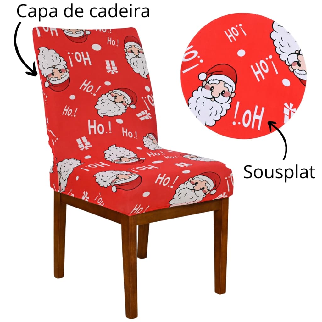 Capa de Cadeira + Sousplat Decoração Linda e Prática