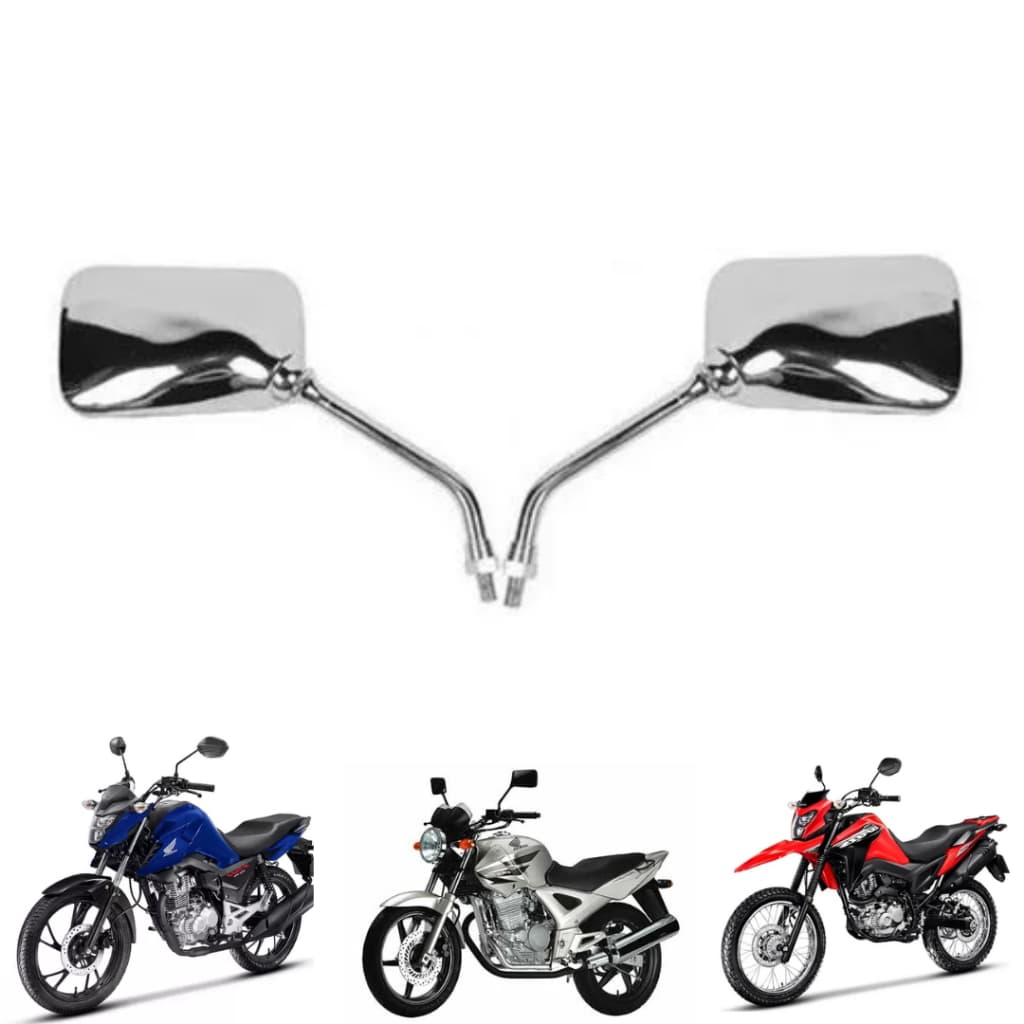 Retrovisor Cromado Modelo Honda Cbx250 Twister Xre300 Cg 150