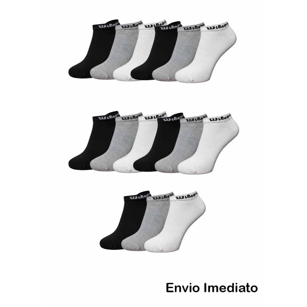 Kit 6 ou 15 pares de meia Wilson soquete original