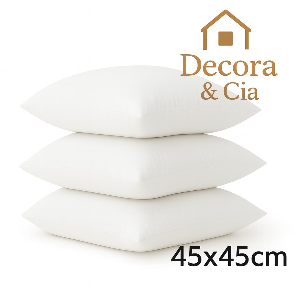 Kit Enchimento Refil De Almofada 45x45 Espuma Premium