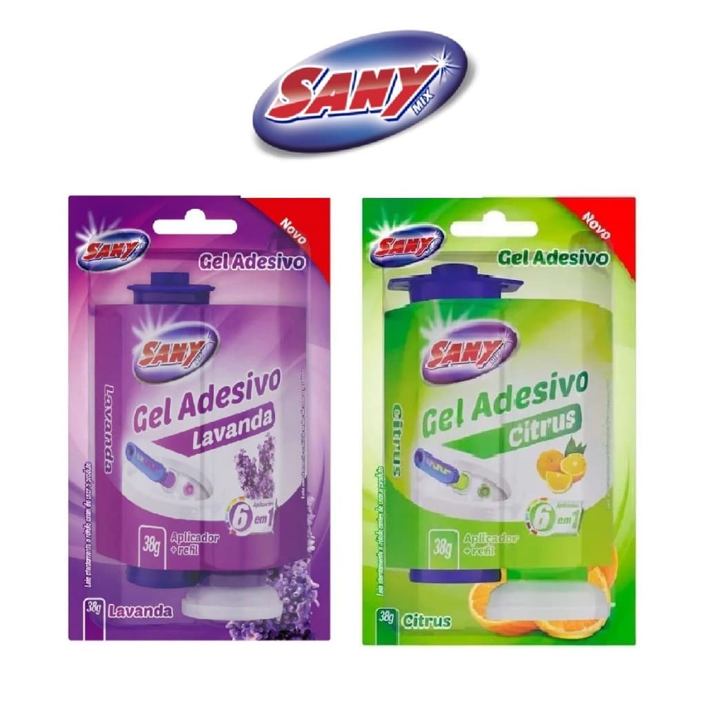 Kit 02 Gel Adesivo Sany Para Sanitário Aplicador + Refil 38g (6 Aplicações) Cada