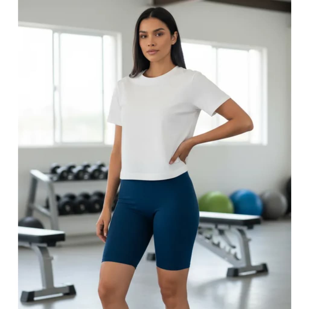 Bermuda Ciclista Feminina Cotton Adulto Malwee Original Confortável