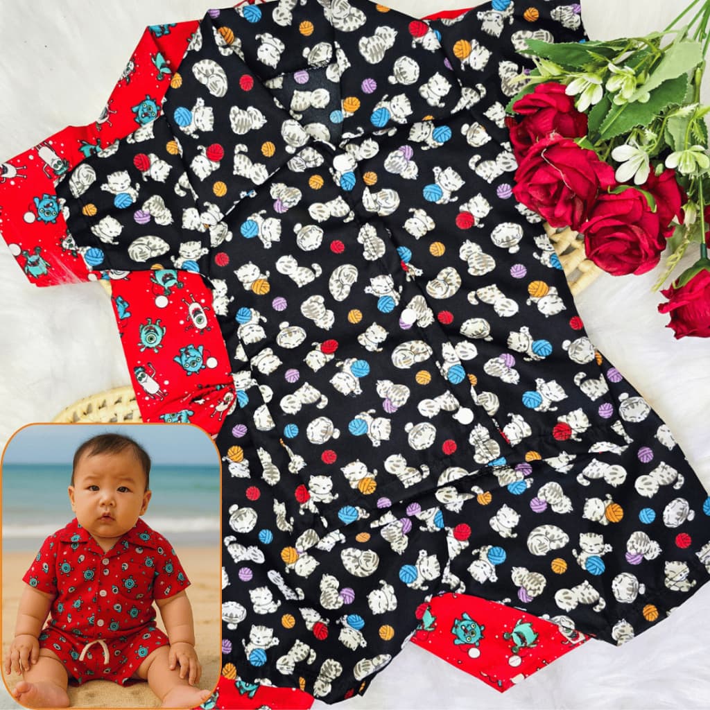 Conjunto Infantil Bebe Menino Verão Variados Camisa e Short - Embalado p/ Presente e Envio Imediato