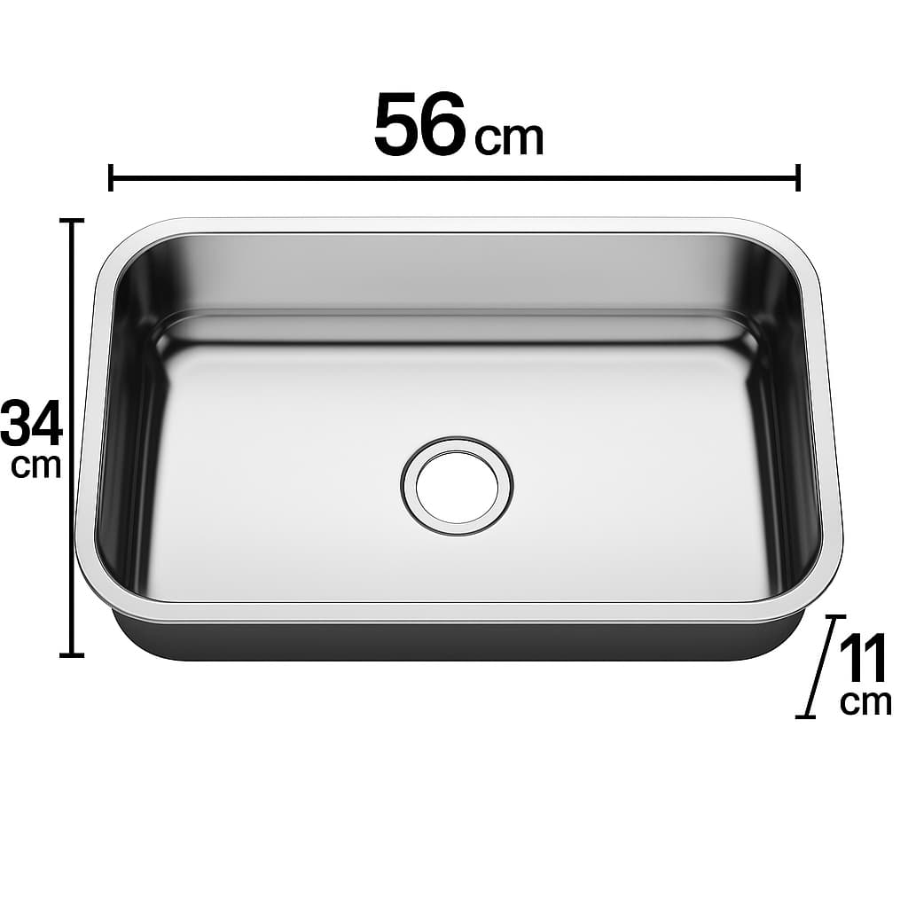 Cuba Aço Inox American Steel N 2 56x34x11 Rasa