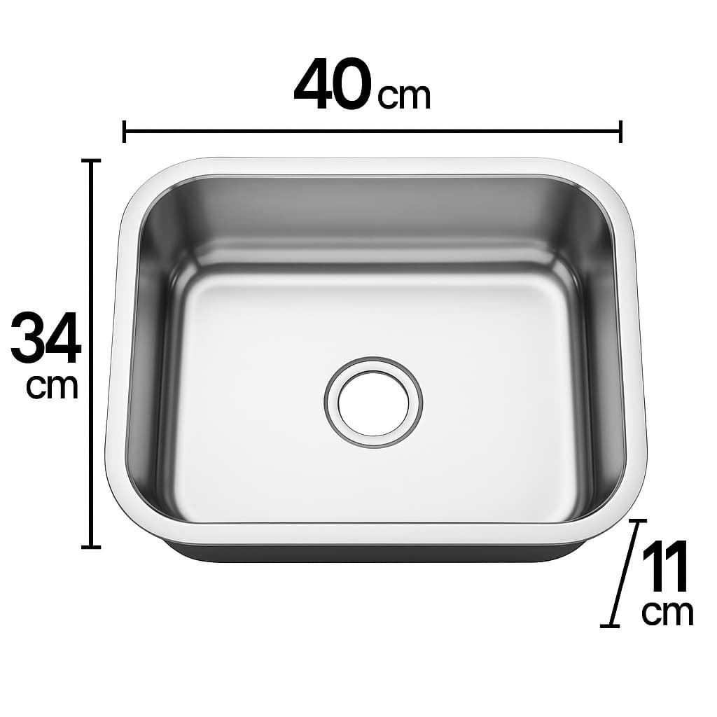 Cuba Aço Inox American Steel N 0 40x34x11 Rasa