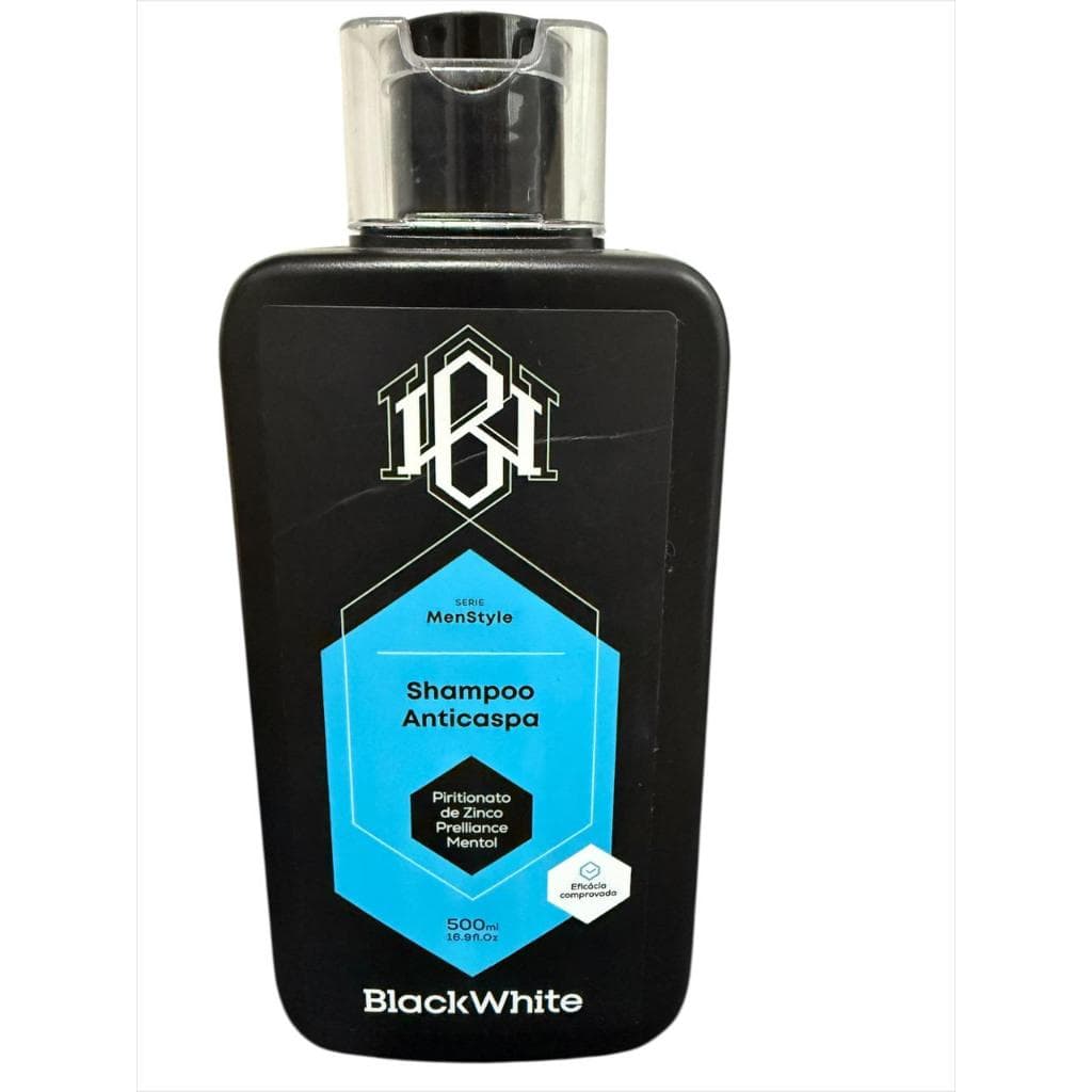 Shampoo para Cabelo Anticaspa e Fortalecimento dos Fios 500ml - Black White