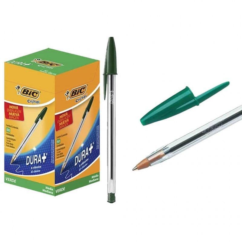 Caneta Esferográfica Verde cx c/50 un Bic