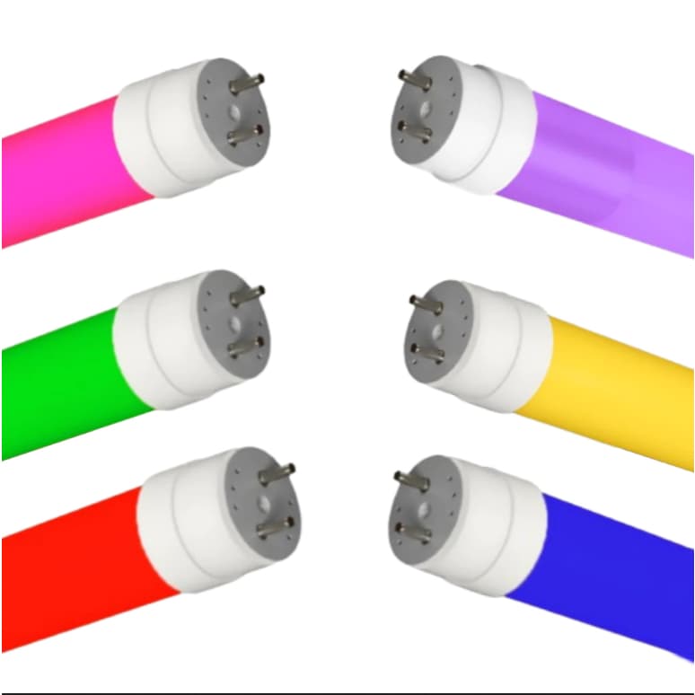 Kit 10 Lâmpadas Tubular Colorida 20w De Led T8 120cm Bivolt Iluminação