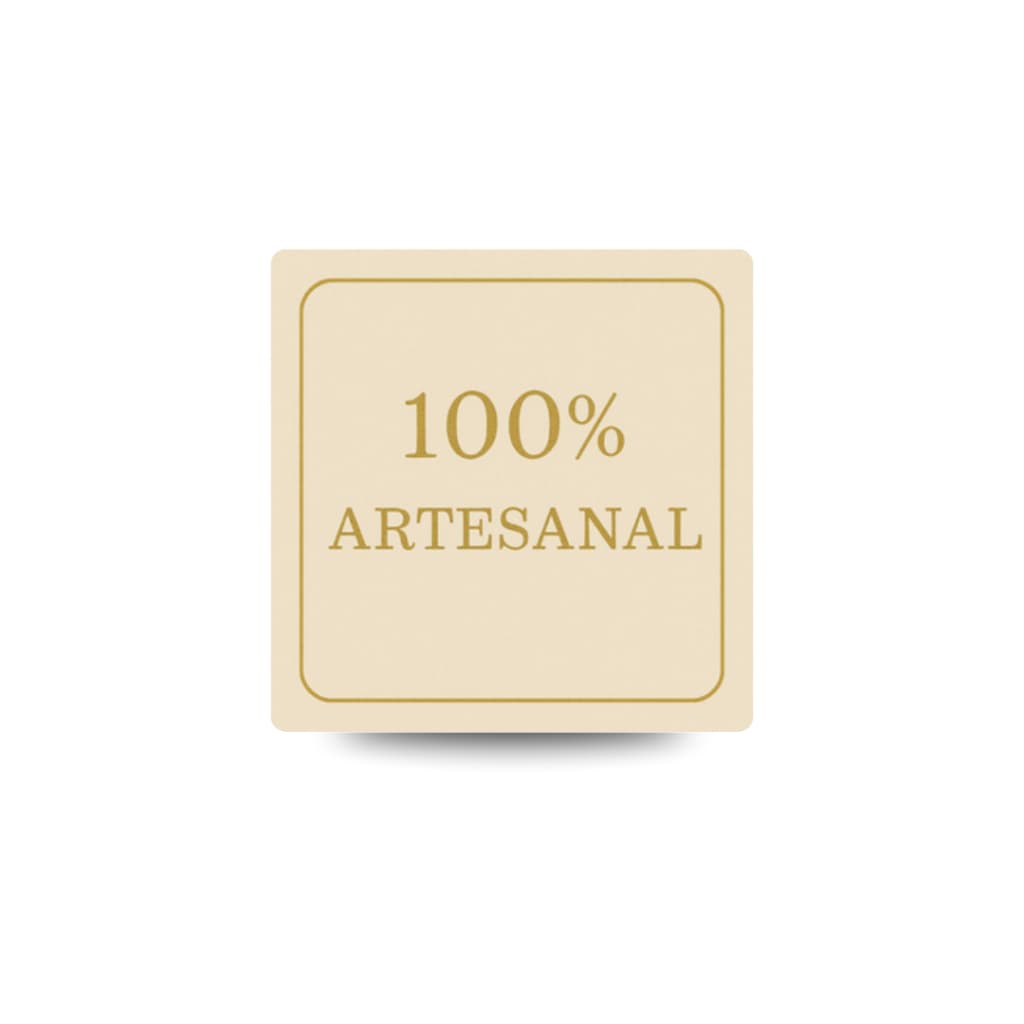 100% ARTESANAL BEGE 40x40mm - 30 etiquetas