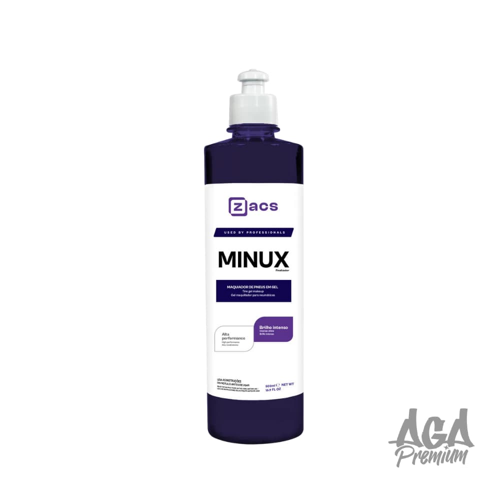 Zacs Minux 500ml - Maquiador de Pneu em Gel com brilho Intenso