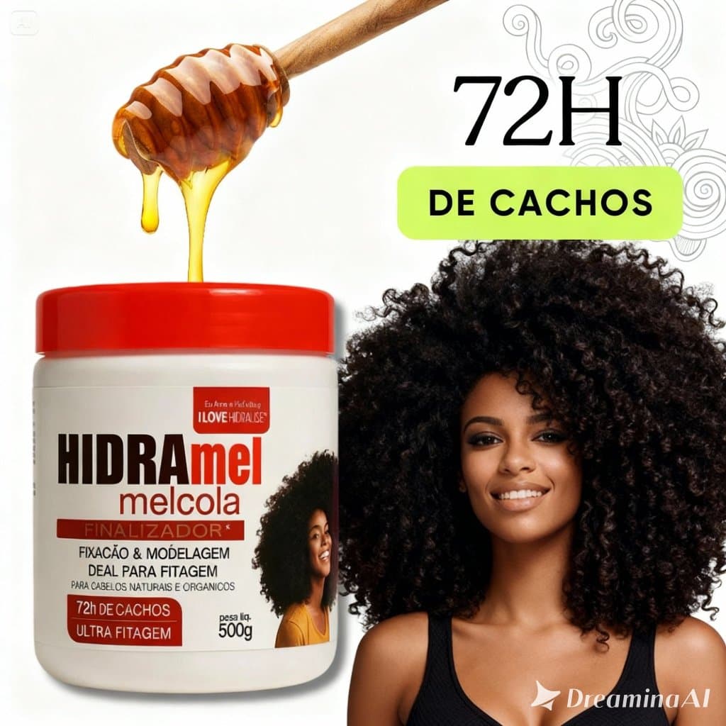 Mel cola Hidramel Finalizador Modelagem Fitagem Alta Fixação 72h Hidralise