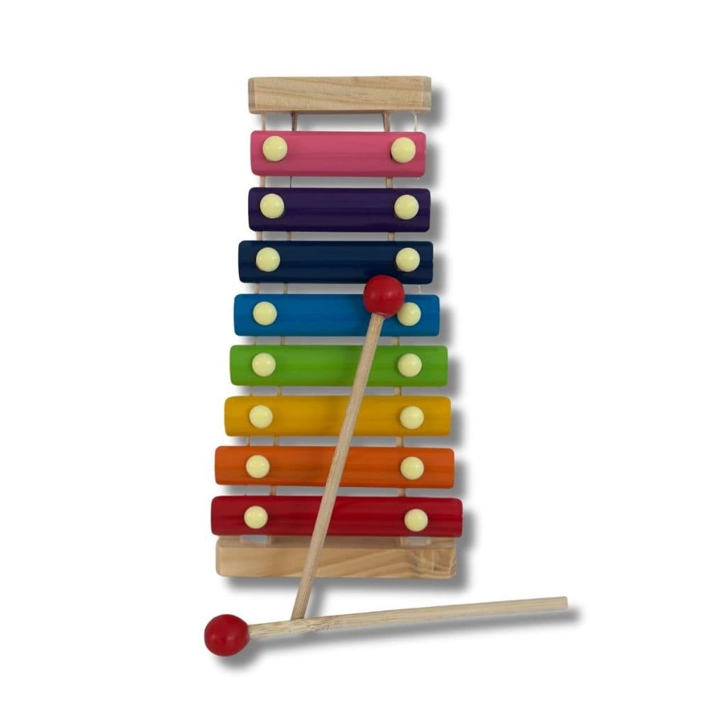 Xilofone Musical Percussão Com Teclas Coloridas E Duas Baquetas Para Sua Musica Envio Imediato
