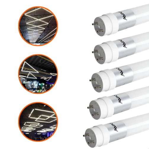Kit 5 Lâmpadas Tubular 18w Vidro Led T8 1,20 Metros Branco Luz Quente Neutro Fria Iluminação