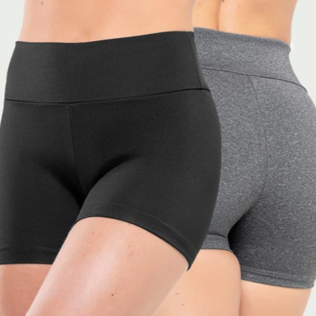 Kit 2 Shorts Feminino Legging Meia Coxa Fitness Academia Empina o Bumbum Alta Modeladora