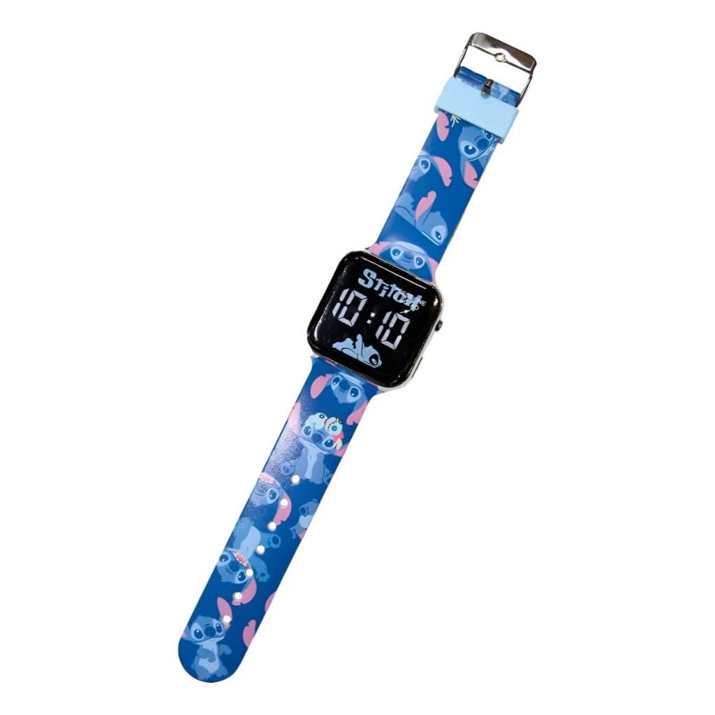 Relógio Digital Infantil Led Stitch Com Data E Hora - Toyng