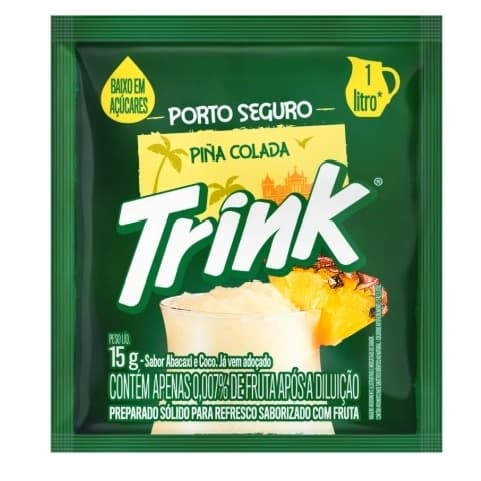 Trink Refresco em Pó Sabor Piña Colada, 15g, Caixa com 15 Unidades