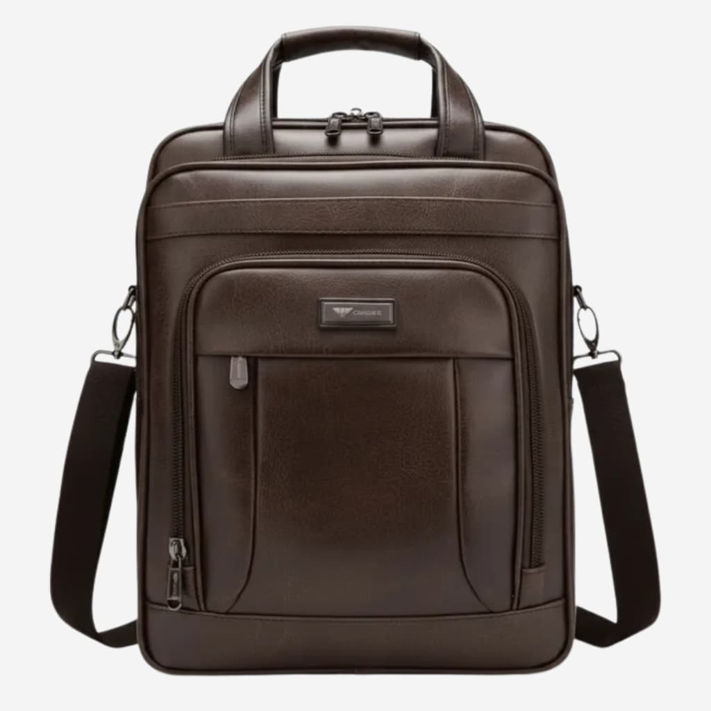 Pasta Executiva Para Notebook 15.6 Polegadas Mochila Bolsa Transversal 3 Em 1 Couro 616#