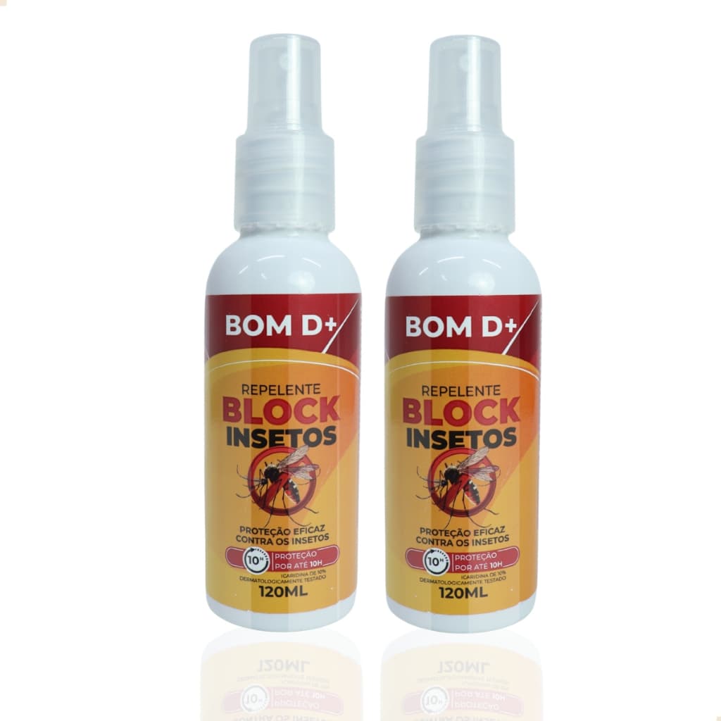 Kit 2 Repelente Spray Contra Insetos e Mosquitos 10hr de Proteção 120ml Profissional