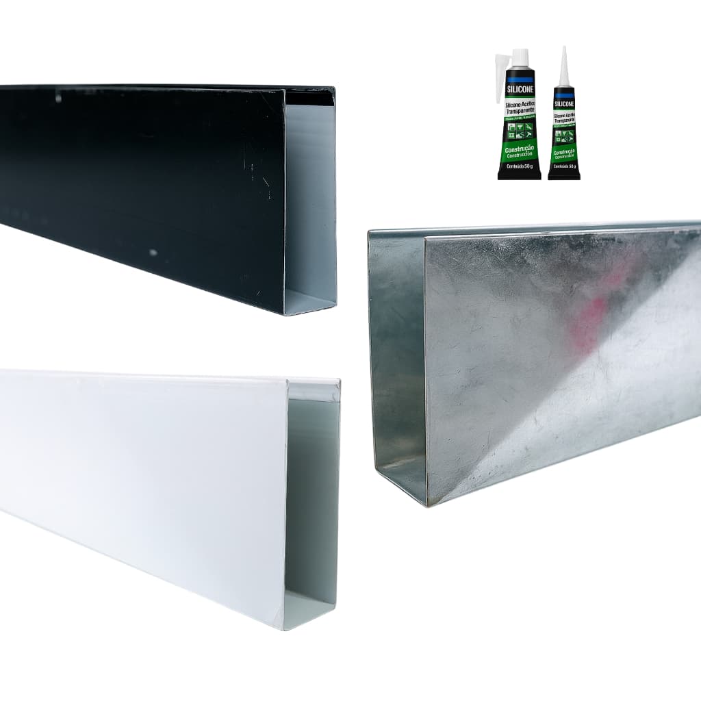 Salva Porta Protetor de porta banheiro cozinha sala Galvanizado 60cm á 100cm 10cm Altura Silicone
