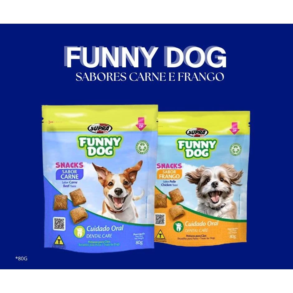Petisco Para Saude Oral Funny Dog Nutri Snacks – Petiscos Naturais Sabor Incrível para o Bem-Estar