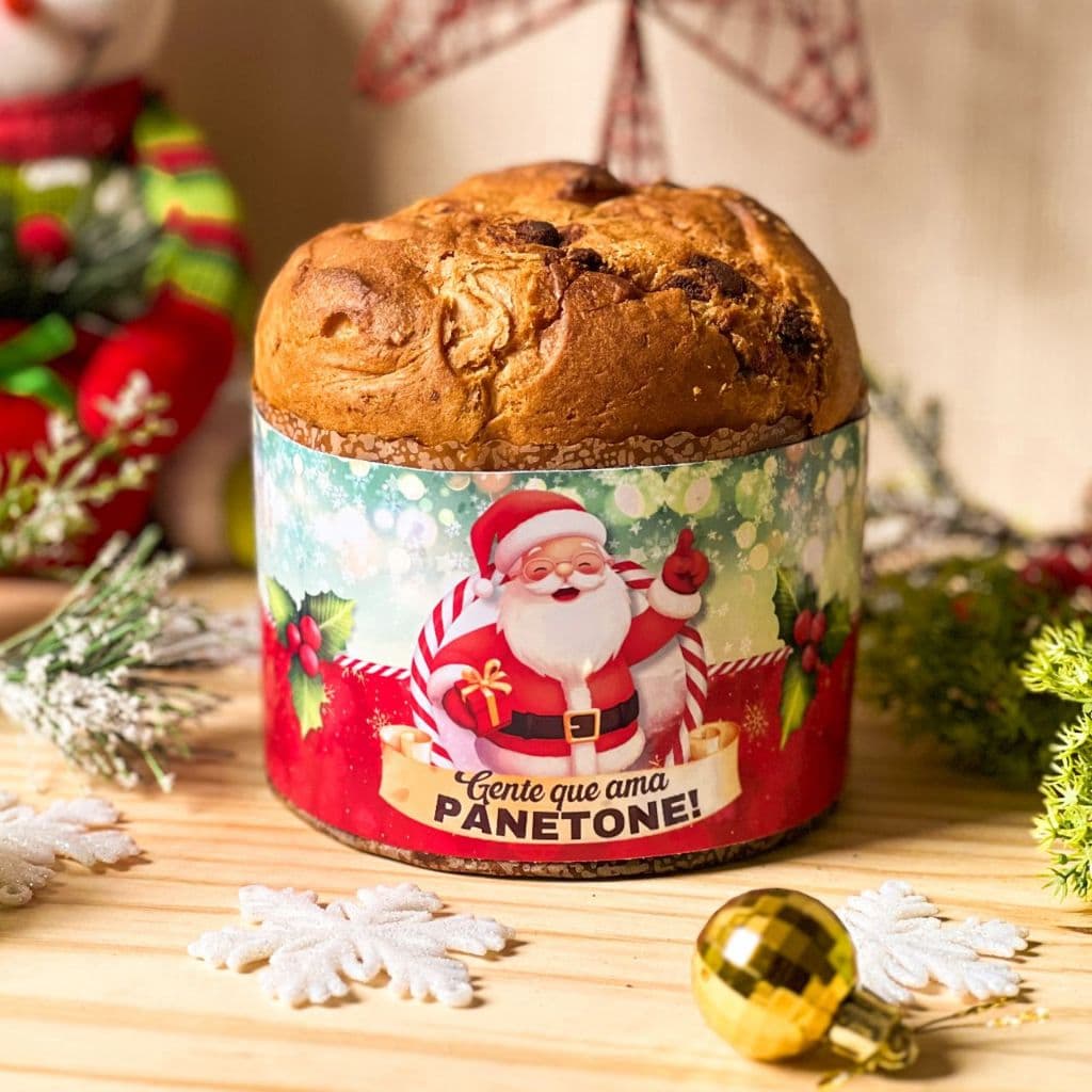 KIT CINTA PERSONALIZADA PARA MINI PANETONE NATAL 20 UNIDADES