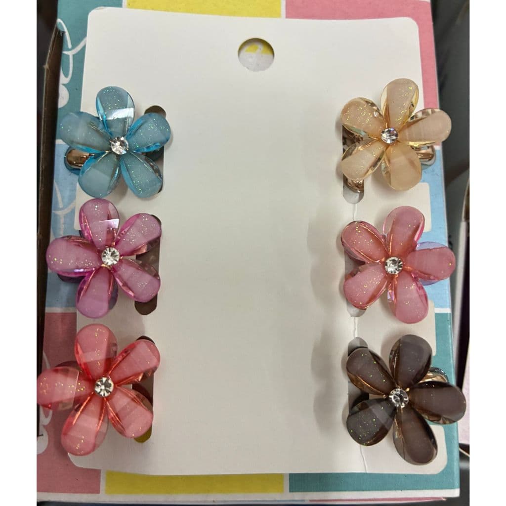 Presilha de Cabelo Metal 6 Peças Pequenas Glitter