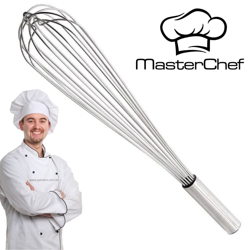 Fue Master Chef Profissional * ESTE É O FUÊ * Inox Grande Forte batedor de Ovo Clara Massa Grande - Bate Bolo - PANAMI