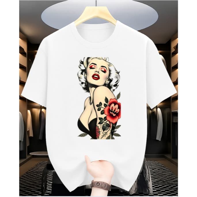 CAMISA PERSONALIZADA FEMININA ESTAMPADA COM MALHA PREMIUM 100% ALGODÃO