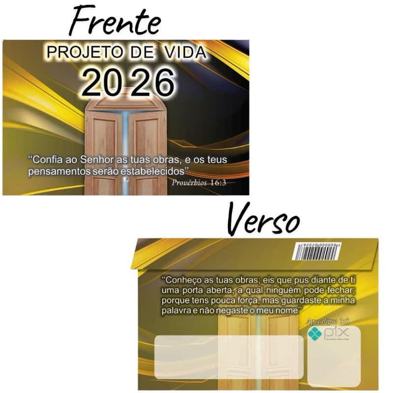 Envelope Projeto de vida 2026-500unidades- Projeto vida nova