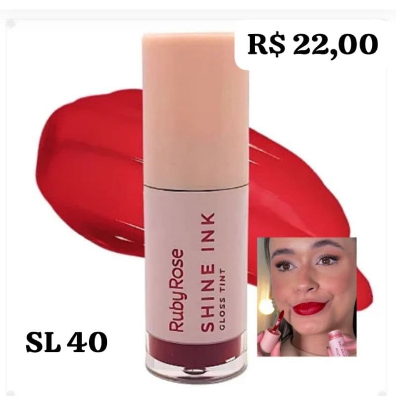 Gloss Tint Ruby Rose Shine Ink brilho lip tint