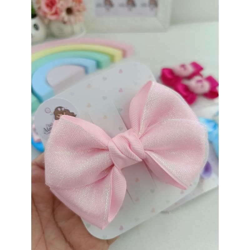 Laço para meninas, laço rosa de cabelo para meninas,  Acessório de cabelo para meninas, fofo e delicado