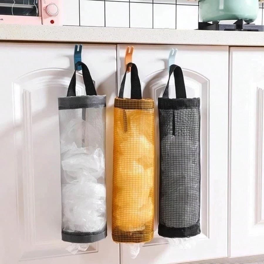 Distribuidor De Saco De Artigos Diversos Montado Na Parede-Bolsa De Armazenamento De Plástico De Malha Para Organização