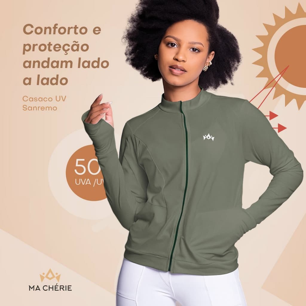 Casaco UV Feminino Má Chérie.