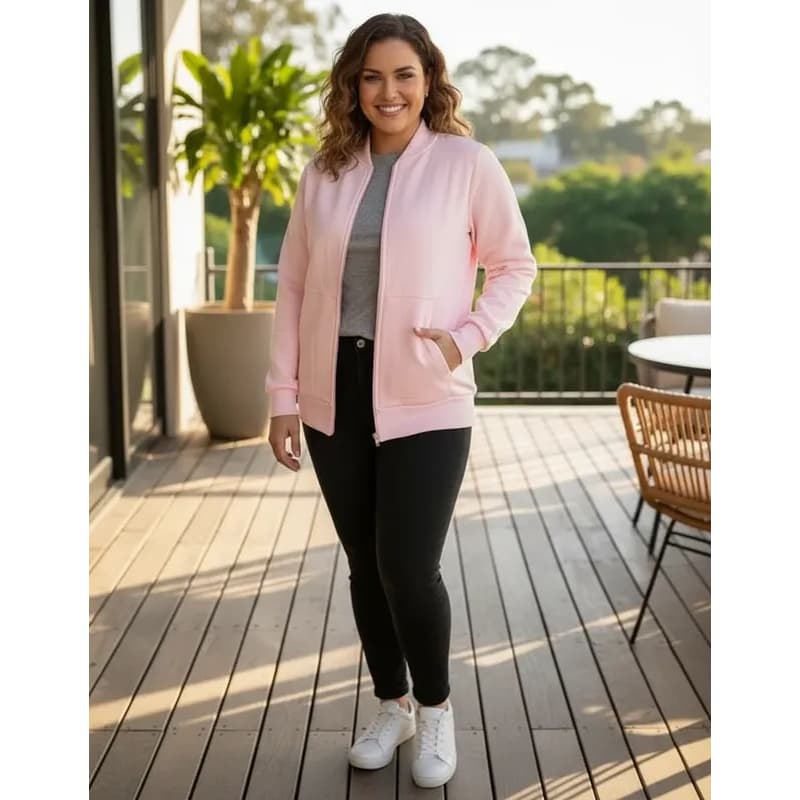 Casacos Feminino Casual Blusa de Frio Lisa de Gola Moletom Quentinho Unissex de Zíper