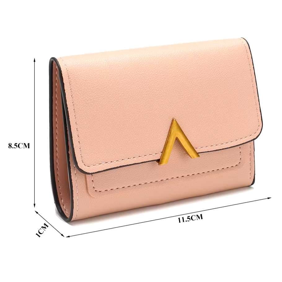 carteira feminina pequena porta-cartoes de visita com clipe curto bolsa LD038