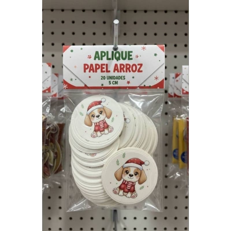 Kit Papel arroz personalizado recortado para biscoito de natal