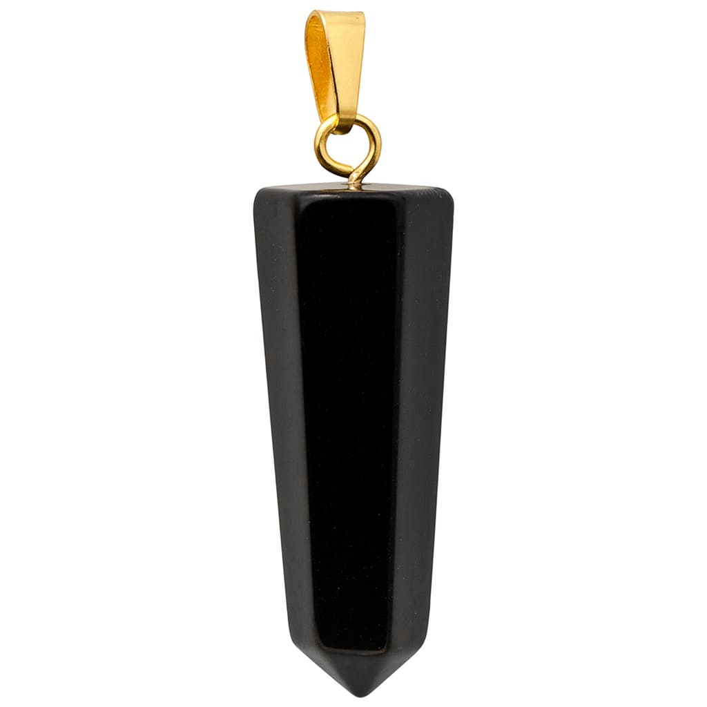 Pingente Obsidiana Preta Pontinha de alta qualidade! Proteção contra energias negativas!