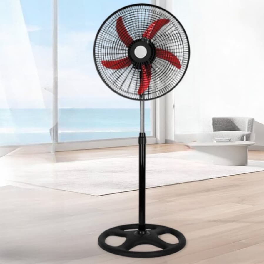 Ventilador de Coluna / Pedestal 220V Potente - Silencioso Turbo - Preto Premium para Casa