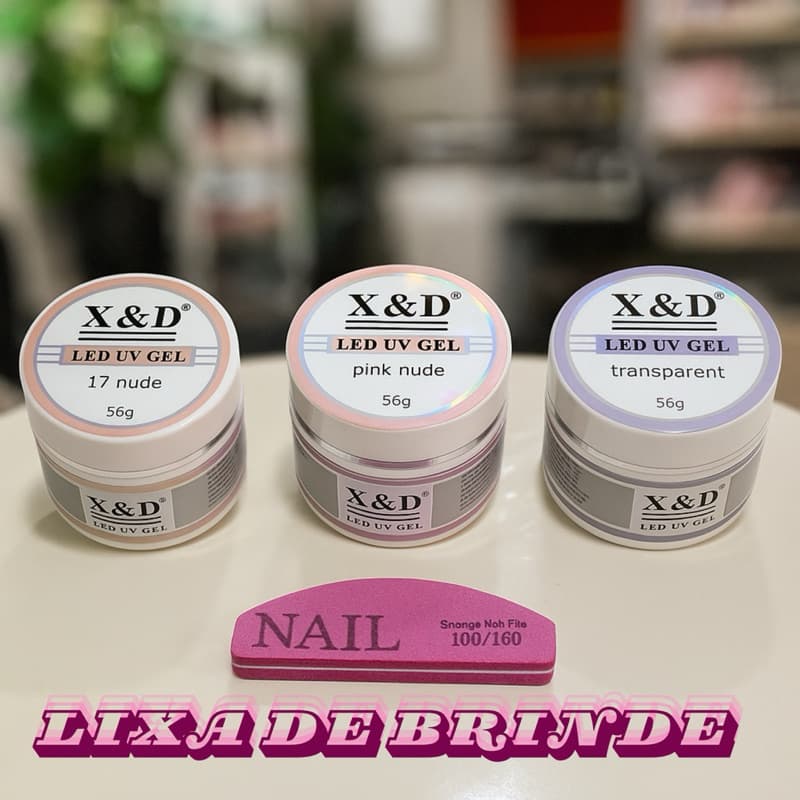 Gel XED X&D p/ unhas de gel fibra 56G