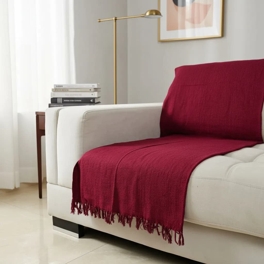 Kit 2 Mantas Decorativas Para Sofá Luxo 210X120 Tipo Capa De Sofá Protetora Decoração Dogma Decor