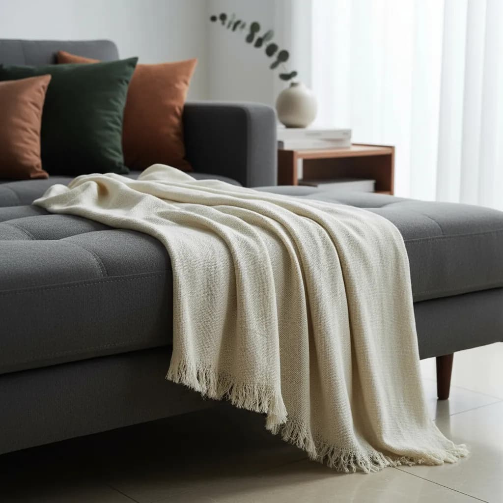 Manta Para Sofá ou Cama Luxo Solteiro 210x120 Tipo Capa De Sofá Protetora Retrátil Decoração