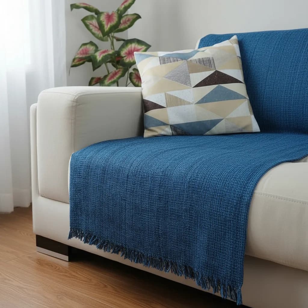 Kit até 4 Mantas Para Sofá ou Cama Luxo Solteiro 210x120 Tipo Capa De Sofá Protetora Decoração