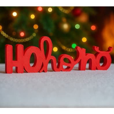 Natal Letreiro Hohoho Decoração Natalina