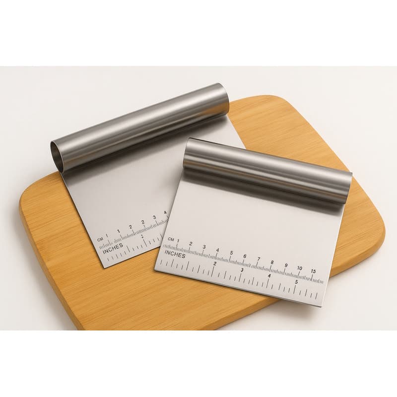 Kit 01 até 2 Espátula Em Inox Prática Raspador De Massa Com Cabo Tubular 15cm