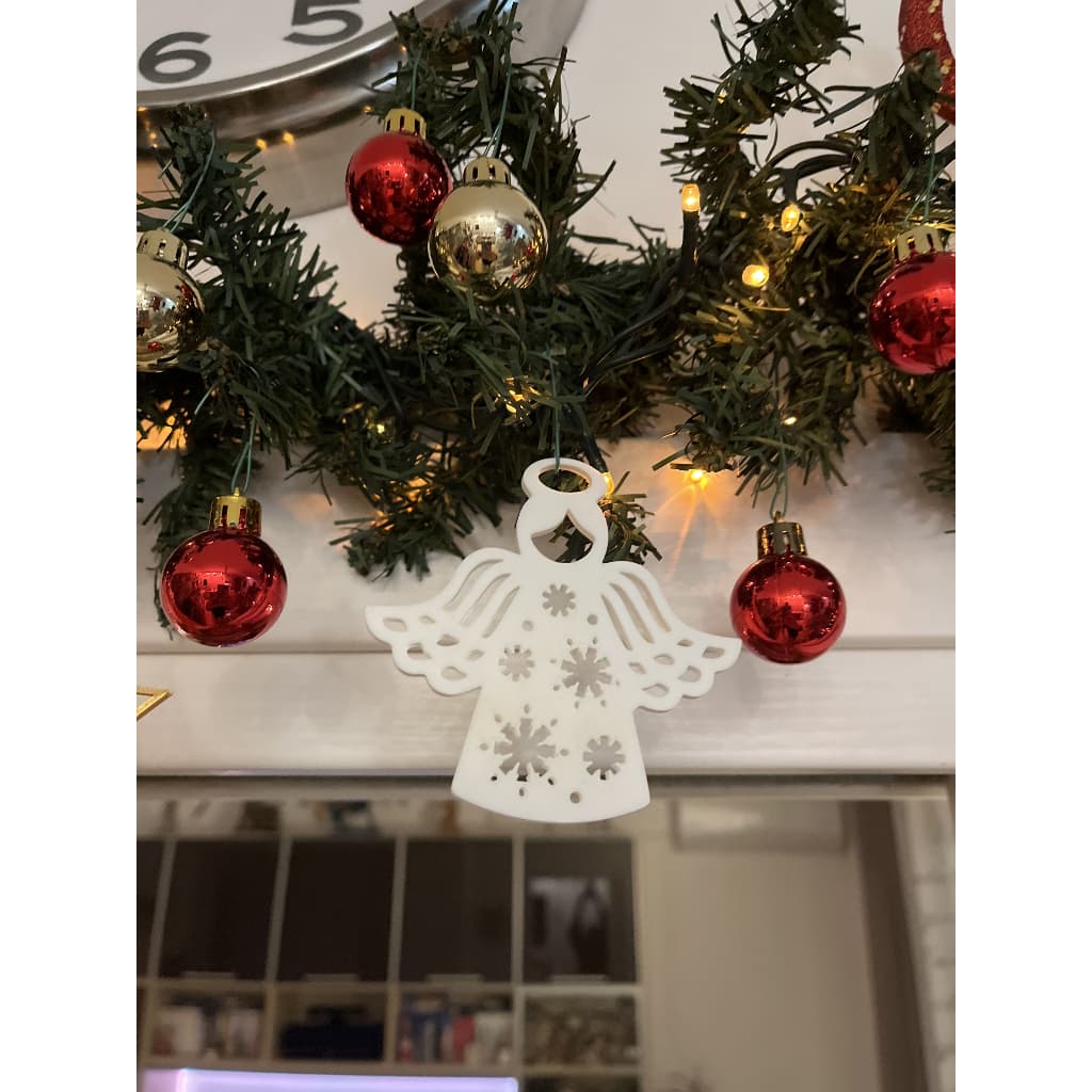 Anjo Decorativo Decoração de Natal | Enfeites de Natal Branco | Anjo para Árvore, Mesa e Presente Criativo