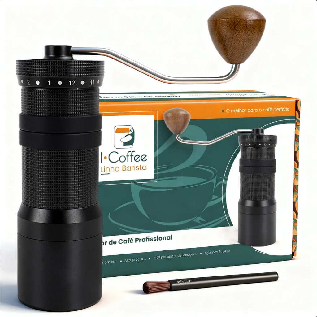 iCoffee Moedor Café Manual Aço Inoxidável Ajustável 40g