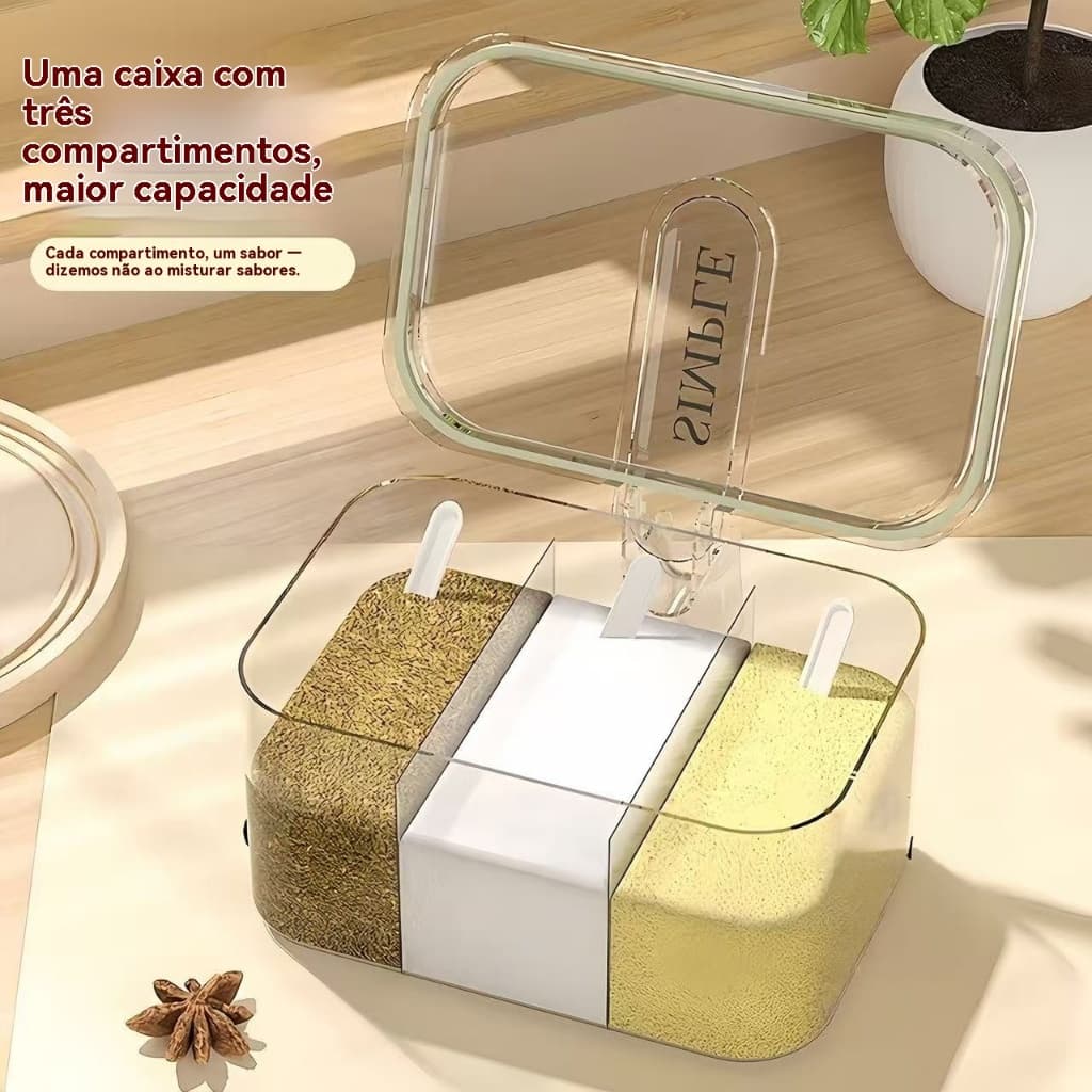 Caixa de tempero casa cozinha tempero pode multi-ge em um Caixa selada